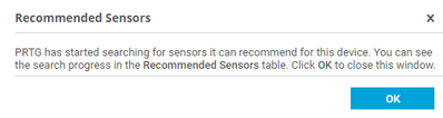 Recommended Sensors Investigation Recommended Sensors Investigation
